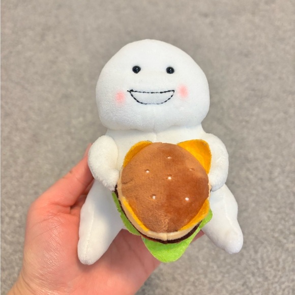 Other - 3/$45 White Plush Toy with Burger